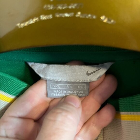 Vintage 90s Nike Pegasus Jacket Mens XL Green Wing Foot Track Athletic RARE XXL - Picture 3 of 4